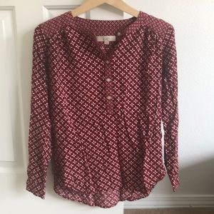 Red LOFT blouse XS